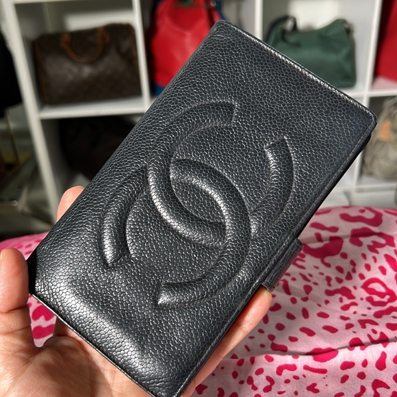 SOLD CHANEL CC Logo Caviar Skin Long Bifold Wallet/5AA0003 - Picture 12 of 13